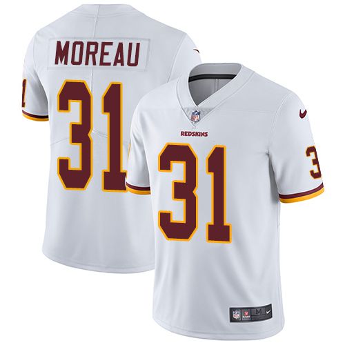 Men Washington Redskins #31 Fabian Moreau Nike White Vapor Limited NFL Jersey